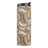 Grafisch Monstera laat tropisch design achter Thermosbeker (Gedraaid links)