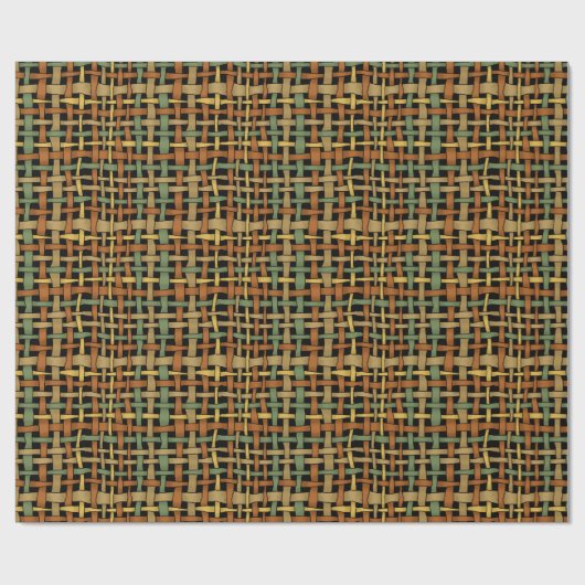 Grafisch natuurlijk kijken Geweven stralen groen Cadeaupapier (Vlak)