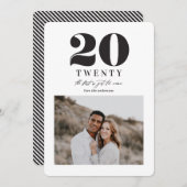 Grafisch nieuw jaar feestdagenkaart (Voorkant / Achterkant)