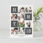 GRAFISCH NIEUWJAAR FEESTDAGENKAART (Staand voorkant)