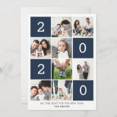 GRAFISCH NIEUWJAAR FEESTDAGENKAART (Voorkant / Achterkant)