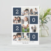 GRAFISCH NIEUWJAAR FEESTDAGENKAART (Staand voorkant)