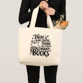 Grafisch nooit te veel boeken grote tote bag (Voorkant (product))