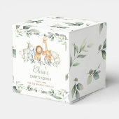 Grafisch Oerwoud Dieren Greenery Baby shower Birth Bedankdoosjes (Achterkant)
