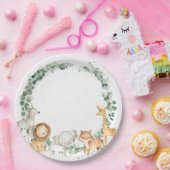 Grafisch Oerwoud Dieren Greenery Baby shower Birth Papieren Bordje (Feest)