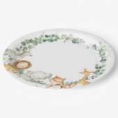Grafisch Oerwoud Dieren Greenery Baby shower Birth Papieren Bordje (Gekanteld)