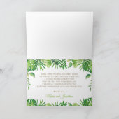 Grafisch Oerwoud Dieren Greenery Birthday Baby sho Bedankkaart (Binnen)