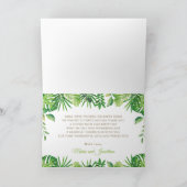 Grafisch Oerwoud Dieren Greenery Birthday Baby sho Bedankkaart (Binnen)