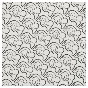 Grafisch olifantenknuffelpatroon stof