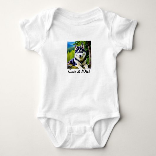 Grafisch ontwerp Baby Jumpsuit Wolf Romper (Voorkant)