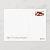 Grafisch ontwerp: bloemen van muziekbladen - briefkaart (Achterkant)