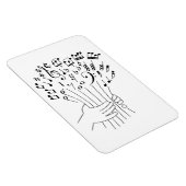 Grafisch ontwerp: bloemen van muzieknotities - magneet (Rechterzijde)