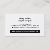 Grafisch ontwerp driehoek, grafische ontwerper visitekaartje (Achterkant)