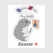 Grafisch ontwerp en nieuwe Media Hamster Sticker (Vel)