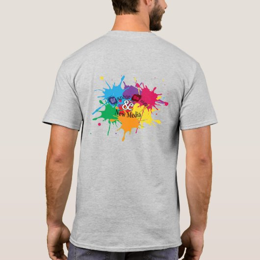 Grafisch ontwerp en nieuwe media T-shirt zonder ve (Achterkant)