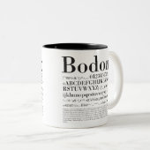 Grafisch ontwerp_Fonts_02 Tweekleurige Koffiemok (Voorkant rechts)