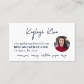 Grafisch Ontwerp Illustratie Artist Profiel Visitekaartje (Achterkant)