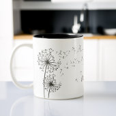 Grafisch ontwerp inspirerend Wish Dandelion Tweekleurige Koffiemok