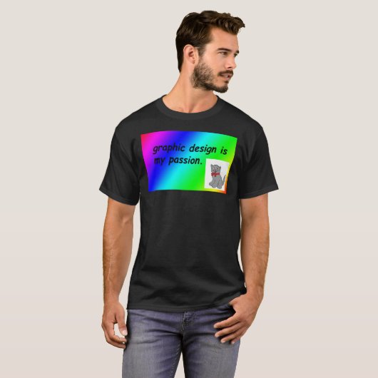 Grafisch ontwerp is mijn passie-regenboogstrips Cl T-shirt (Voorkant volledig)