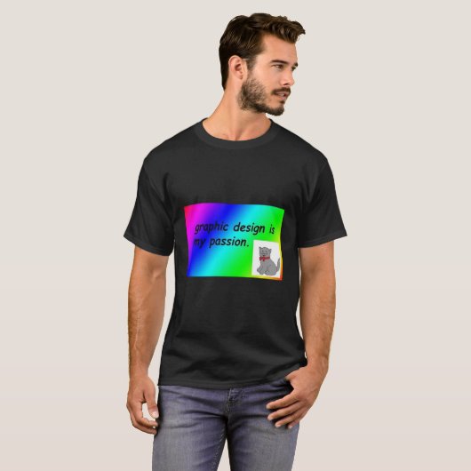 Grafisch ontwerp is mijn passie t-shirt (Voorkant volledig)