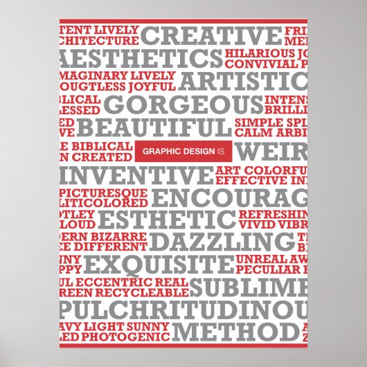 "Grafisch ontwerp is" Poster (Voorkant)