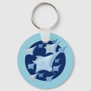 Grafisch ontwerp Manta Ray liefhebber Sleutelhanger
