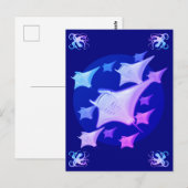 Grafisch ontwerp Manta Ray Lover Briefkaart (Voorkant / Achterkant)