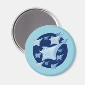 Grafisch ontwerp Manta Ray Lover Magneet (Voorkant / Achterkant)