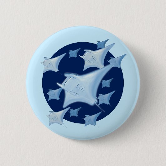 Grafisch ontwerp Manta Ray Lover Ronde Button 5,7 Cm (Voorkant)