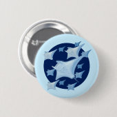 Grafisch ontwerp Manta Ray Lover Ronde Button 5,7 Cm (Voorkant /achterkant)