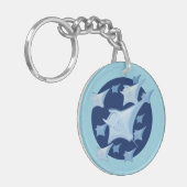 Grafisch ontwerp Manta Ray Lover Sleutelhanger (Voorkant Links)