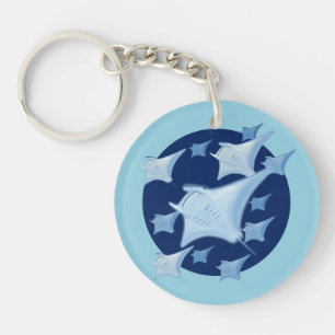Grafisch ontwerp Manta Ray Lover Sleutelhanger
