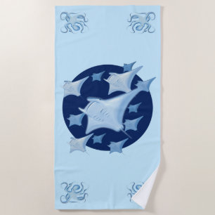 Grafisch ontwerp Manta Ray Lover Strandlaken