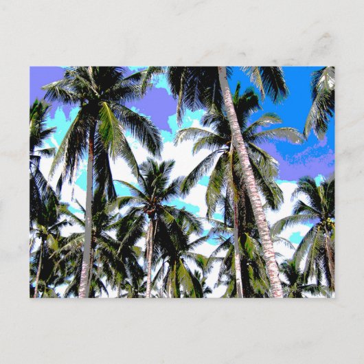 Grafisch ontwerp met palmbomen briefkaart (Voorkant)