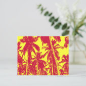 Grafisch ontwerp met palmbomen briefkaart (Staand voorkant)