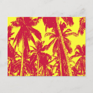 Grafisch ontwerp met palmbomen briefkaart