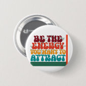 grafisch ontwerp met positieve energie ronde button 5,7 cm (Voorkant /achterkant)