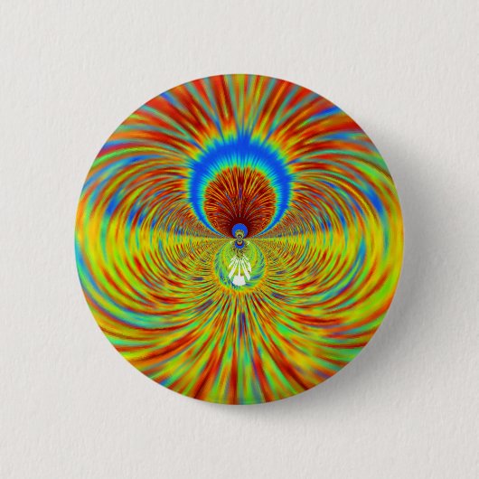 Grafisch ontwerp met vlammend vuur ronde button 5,7 cm (Voorkant)
