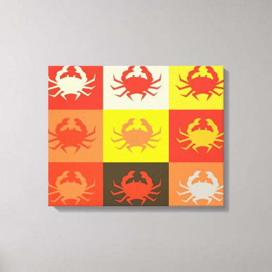 Grafisch ontwerp Pop Kunst met Krabben 5 Canvas Afdruk (Voorkant)