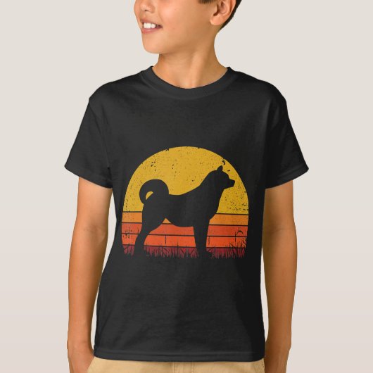 Grafisch ontwerp Shiba Inu  Sunset | Geboortedag T-shirt (Voorkant)