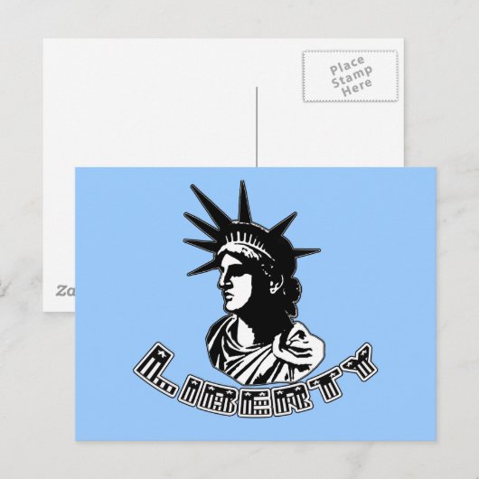 Grafisch ontwerp Statue of Liberty Products Briefkaart (Voorkant / Achterkant)