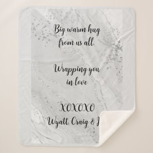 Grafisch Ontwerp Tekst Aangepast bericht Sherpa Deken (Voorkant)