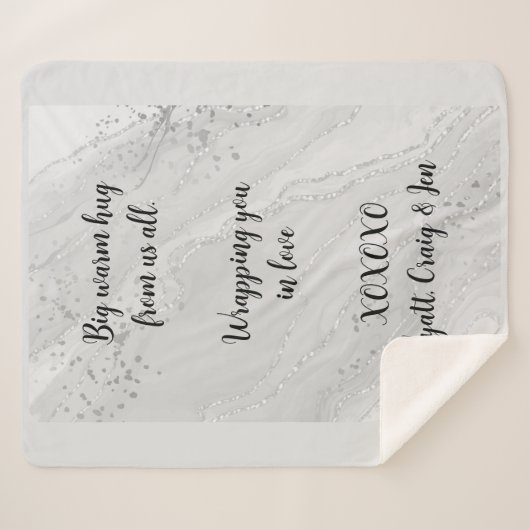 Grafisch Ontwerp Tekst Aangepast bericht Sherpa Deken (Voorkant (horizontaal))