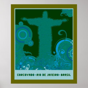 Grafisch ontwerp van Corcovado Poster