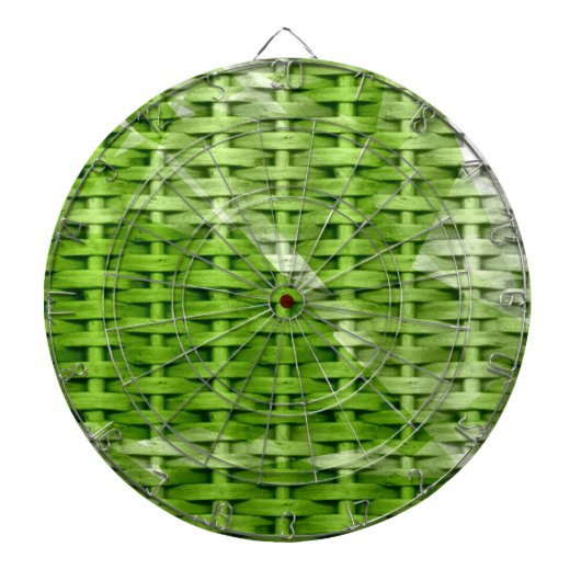 Grafisch ontwerp van de Retro green wicker Dartbord (Voorkant)
