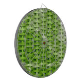 Grafisch ontwerp van de Retro green wicker Dartbord (Voorkant Links)