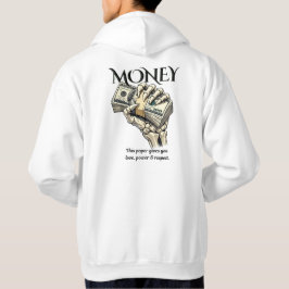 Grafisch ontwerp van een skelet hand die contant g hoodie