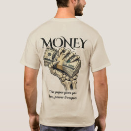 Grafisch ontwerp van een skeletachtige hand die co t-shirt