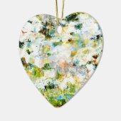 Grafisch ontwerp van groene waterkleurgrunge keramisch ornament (Links)