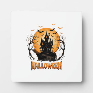 Grafisch ontwerp voor Halloween spookhuis vleermui Fotoplaat